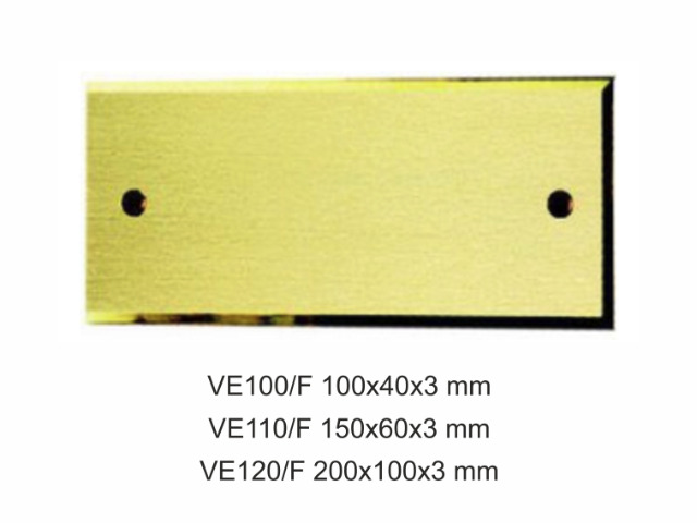 Targa ottone satinato o lucida sagomata 